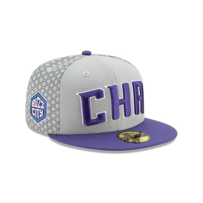 Charlotte Hornets Gorra | New Era 2019 NBA Authentics City Series 59fifty Fitted Cap Mexico - Grises